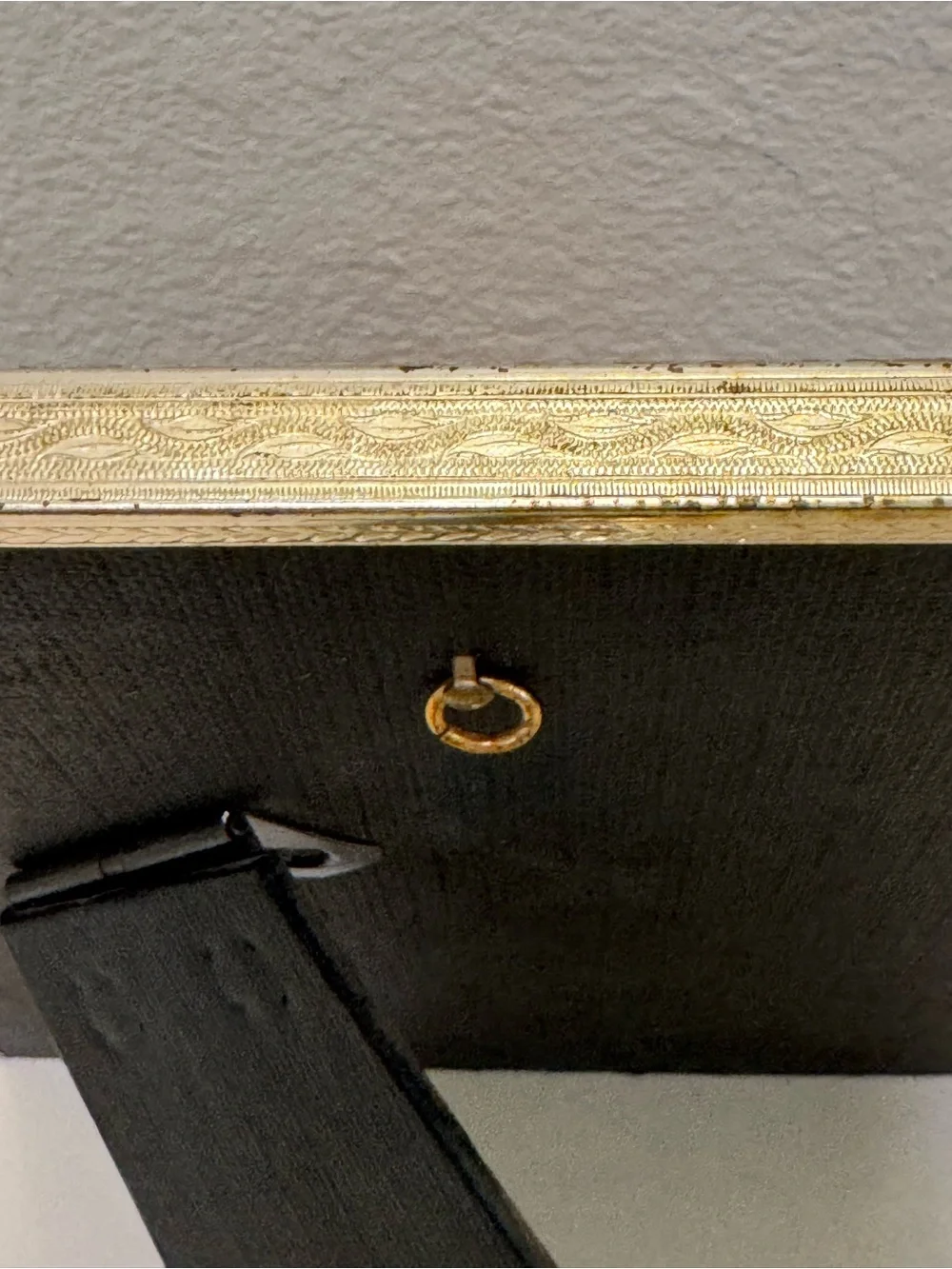 Vintage Victorian Style 8x10 Tarnished Brass Picture Frame with Easel